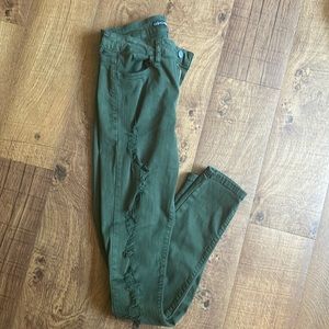 Olive / dark Green FashionNova Jeans ! Super Cute ! Size 9 !